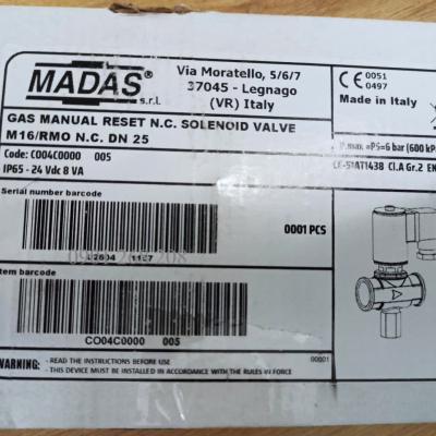 VAN ĐIỆN TỪ M16/RMO N.C DN25 24VDC